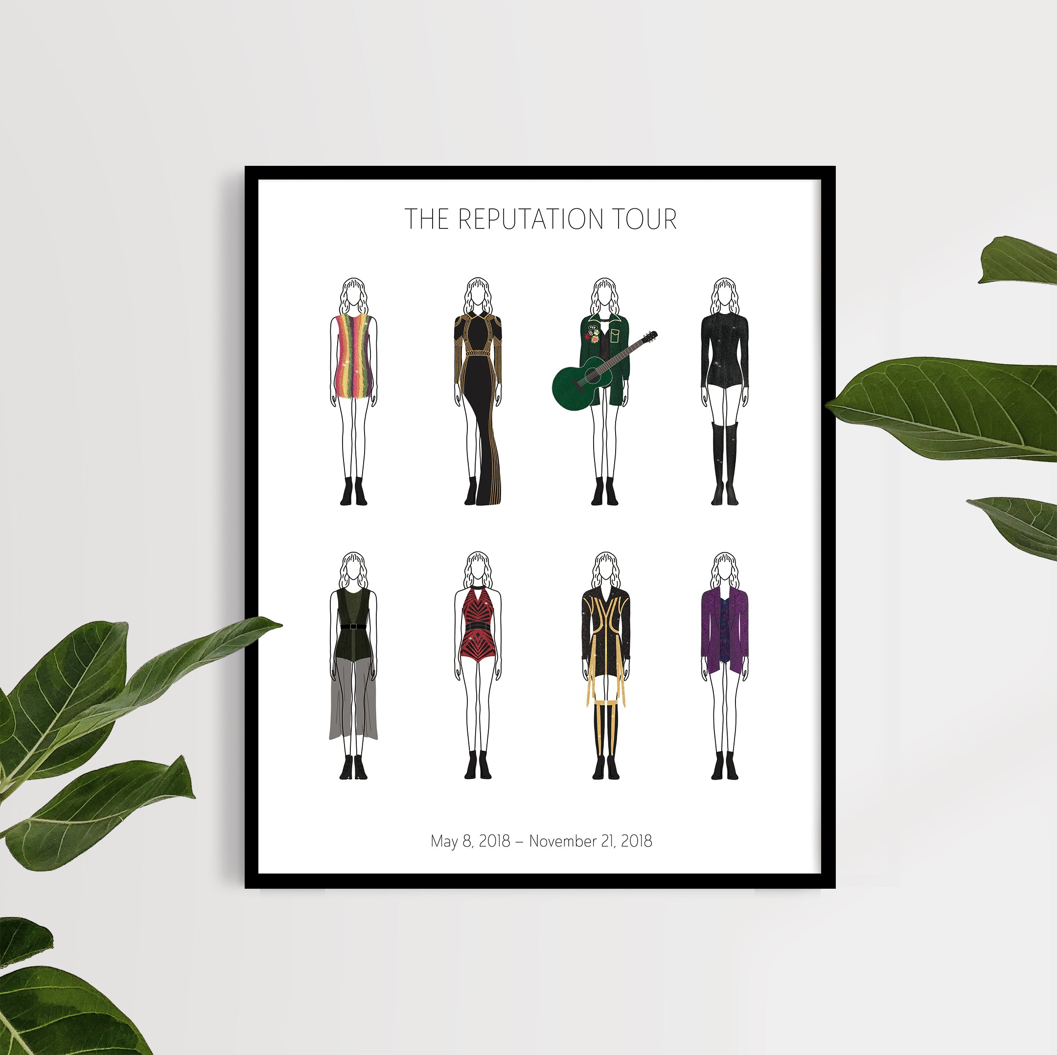 Reputation Preformance Outfits Reputation Tour Outfits -- Physical Print – ekelleydesign
